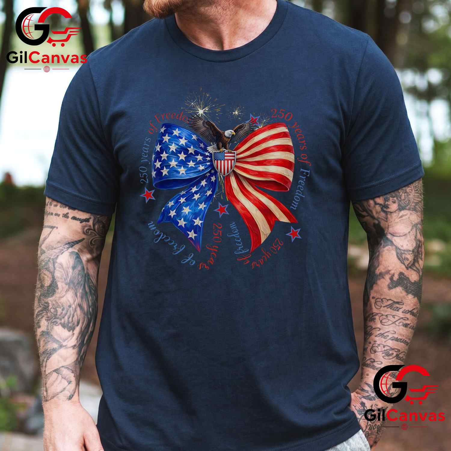 USA 250th Anniversary Freedom Independence Day 1776-2026 Unisex Patriotic Graphic T-Shirt