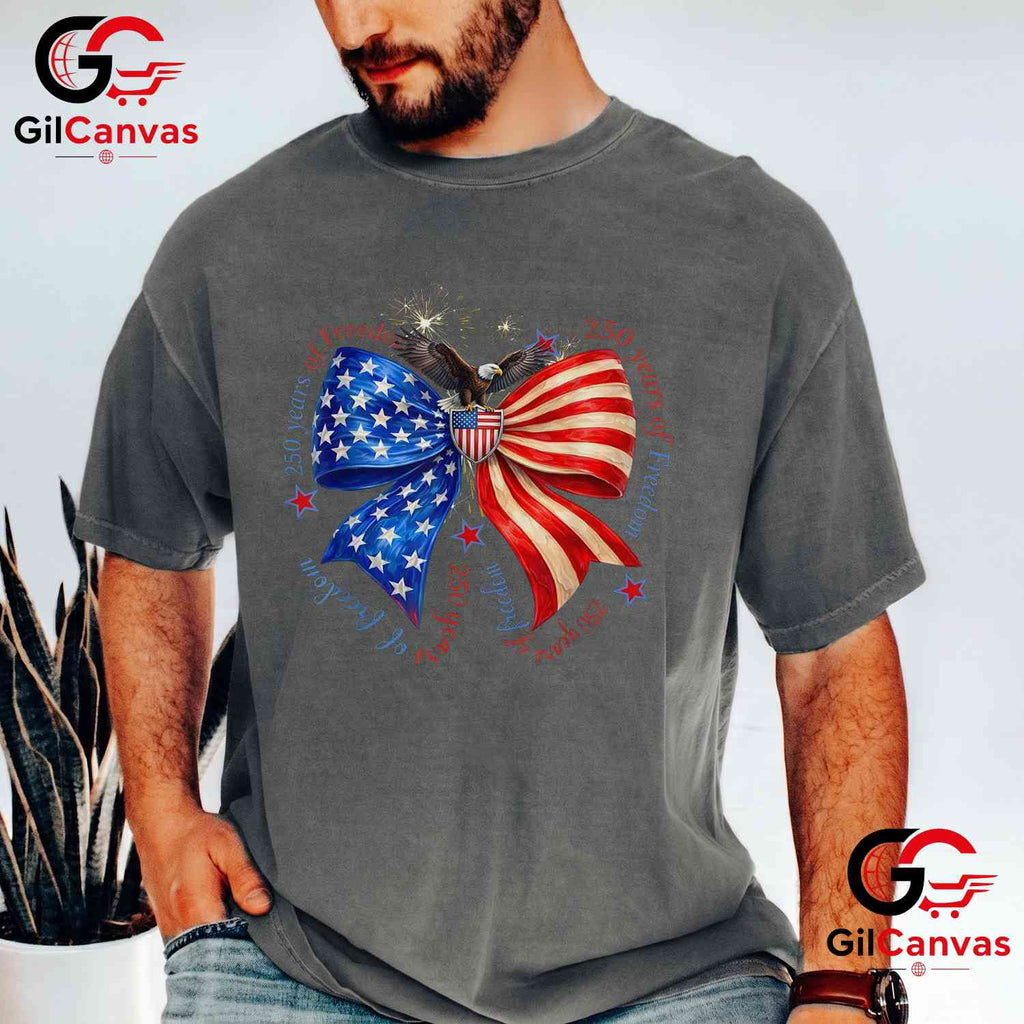 USA 250th Anniversary Freedom Independence Day 1776-2026 Unisex Patriotic Graphic T-Shirt