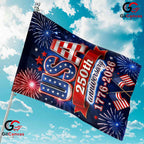 USA 250th Anniversary House Fireworks July 4th Decor 1776-2026 Garden Flag