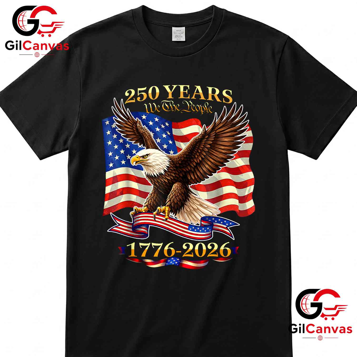 USA Birthday 4th of July American 1776-2026 250 Years Unisex Freedom Gift T-Shirt
