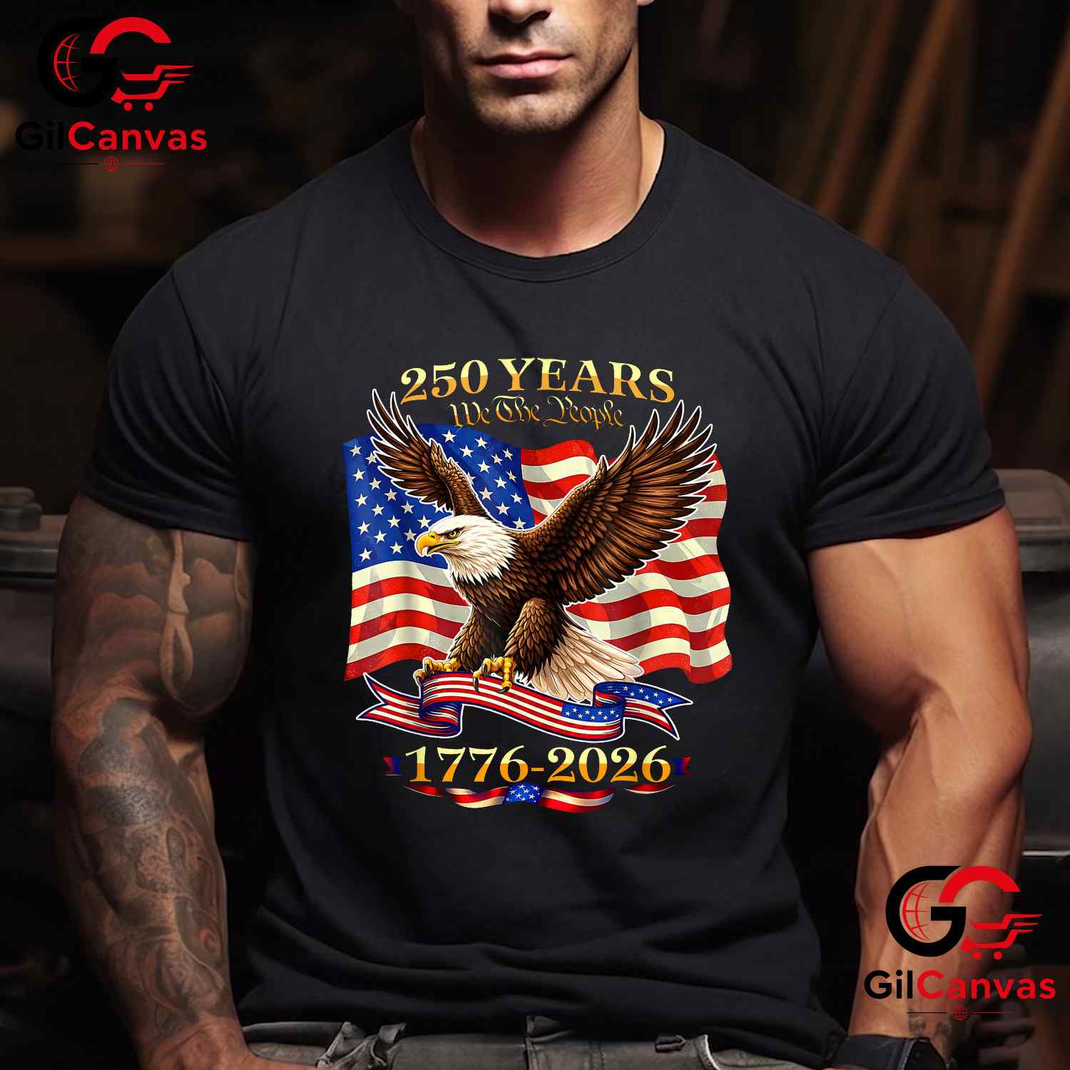 USA Birthday 4th of July American 1776-2026 250 Years Unisex Freedom Gift T-Shirt