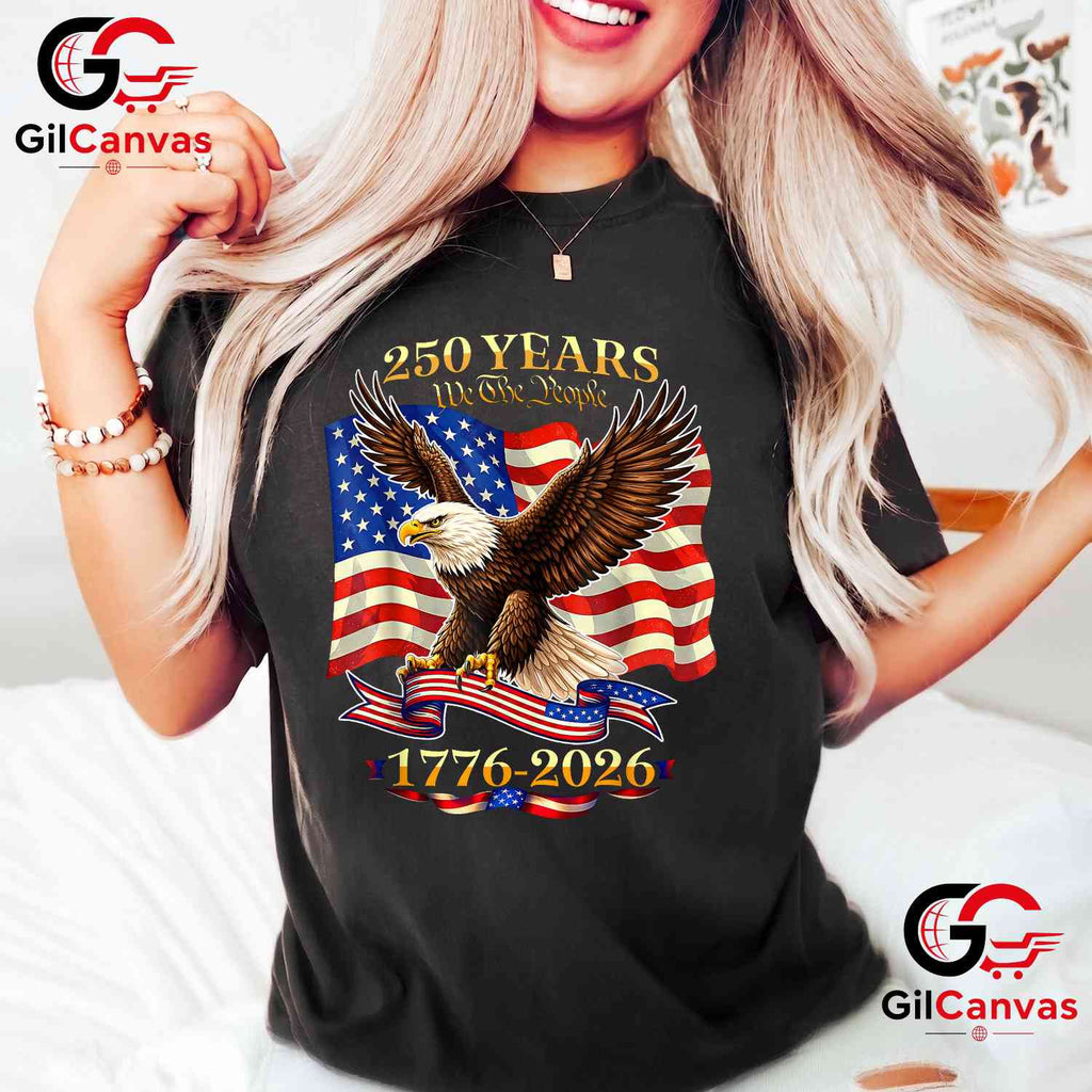 USA Birthday 4th of July American 1776-2026 250 Years Unisex Freedom Gift T-Shirt