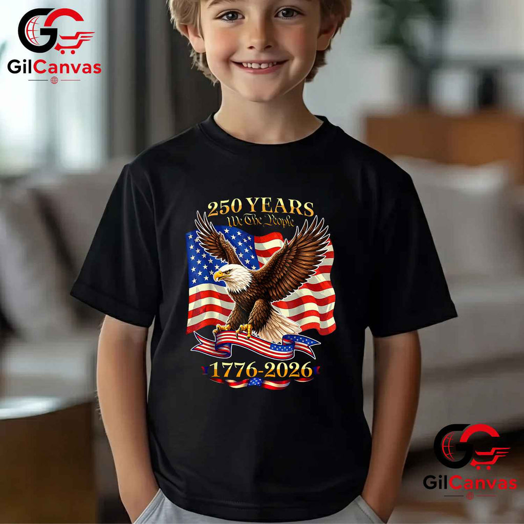 USA Birthday 4th of July American 1776-2026 250 Years Unisex Freedom Gift T-Shirt