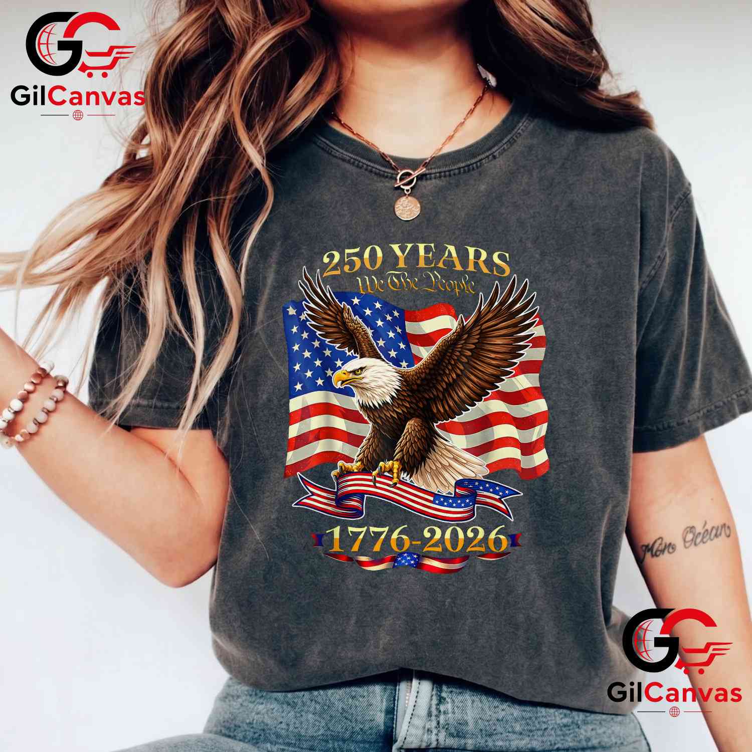 USA Birthday 4th of July American 1776-2026 250 Years Unisex Freedom Gift T-Shirt