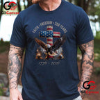 USA Independence Faith Freedom 250th Anniversary 250 Years Unisex Freedom Graphic T-Shirt