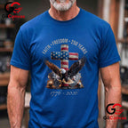 USA Independence Faith Freedom 250th Anniversary 250 Years Unisex Freedom Graphic T-Shirt