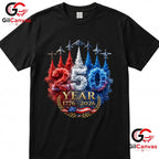 USA Patriotic 4th of July American 250 Years Anniversary Unisex American Graphic T-Shirt