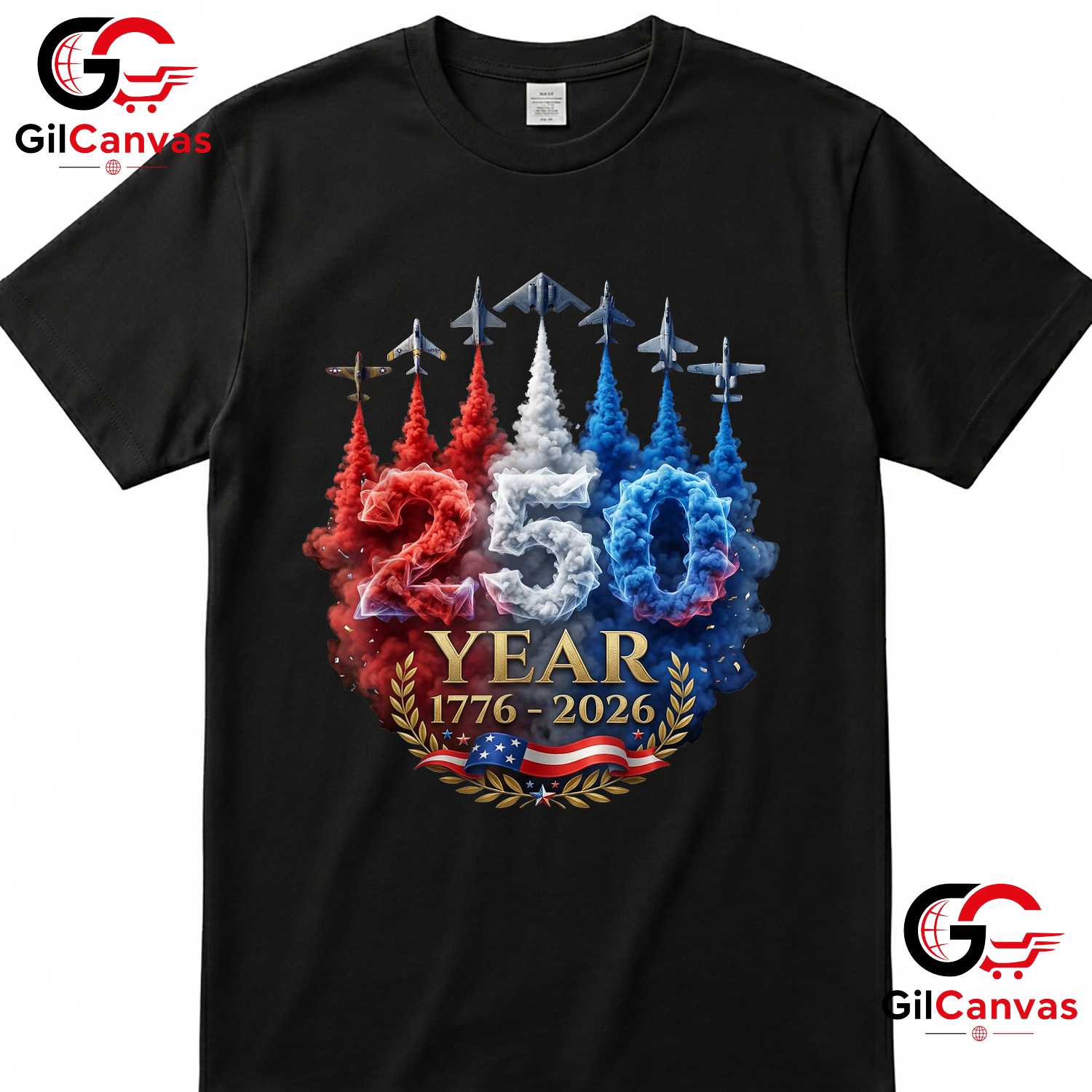 USA Patriotic 4th of July American 250 Years Anniversary Unisex American Graphic T-Shirt