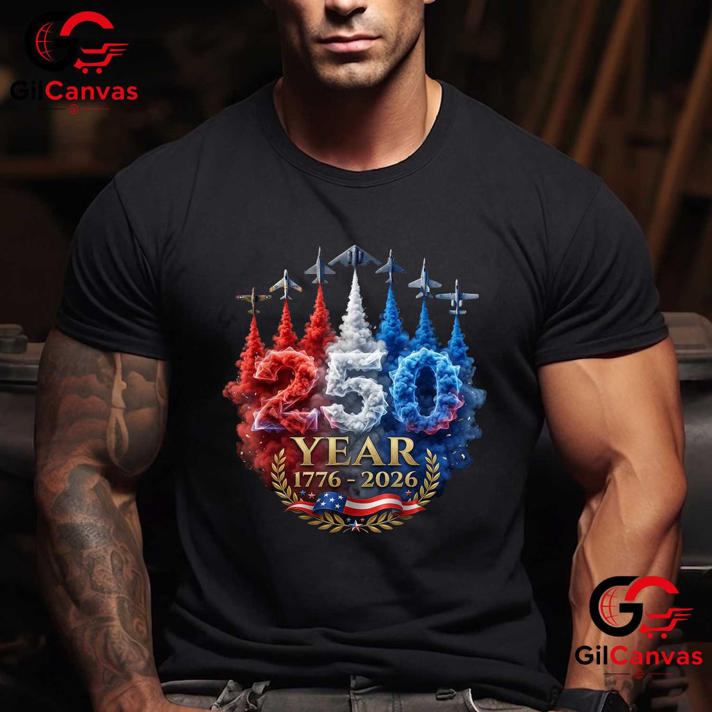 USA Patriotic 4th of July American 250 Years Anniversary Unisex American Graphic T-Shirt