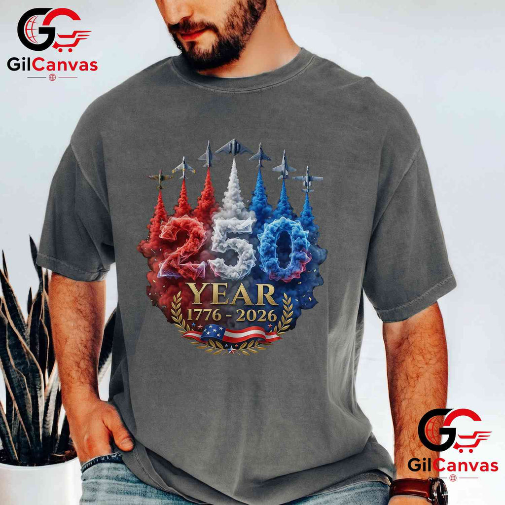 USA Patriotic 4th of July American 250 Years Anniversary Unisex American Graphic T-Shirt