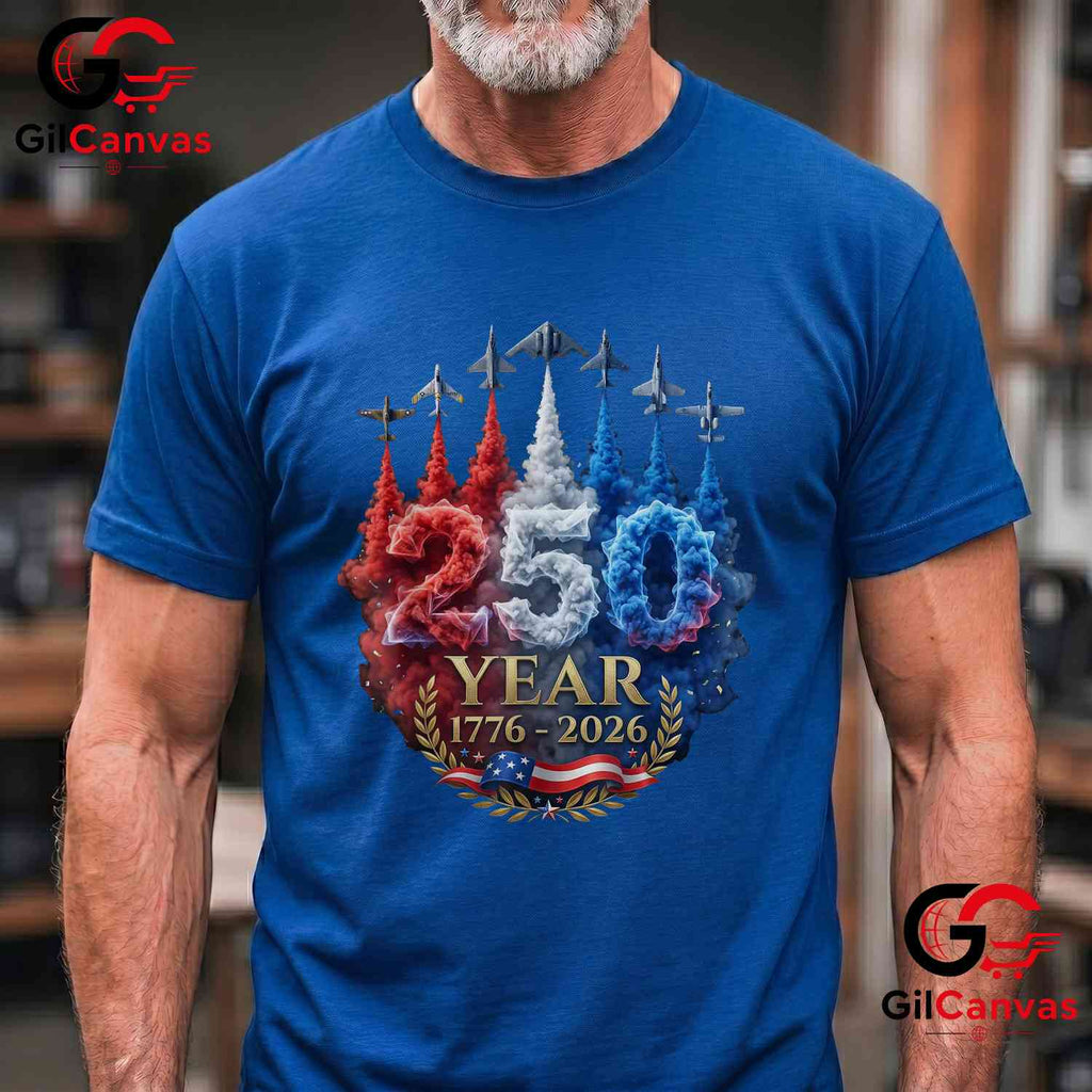 USA Patriotic 4th of July American 250 Years Anniversary Unisex American Graphic T-Shirt