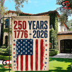 Vintage 1776-2026 American Flag Semiquincentennial Yard Decor House Garden Flag
