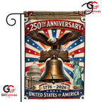 Vintage America 250th Anniversary Garden Flag 1776-2026 Yard Decor Banner Sign