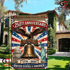 Vintage America 250th Anniversary Garden Flag 1776-2026 Yard Decor Banner Sign