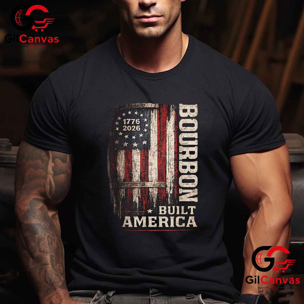 Vintage Built America Patriotic Whiskey 250 Years Anniversary Unisex T-Shirt