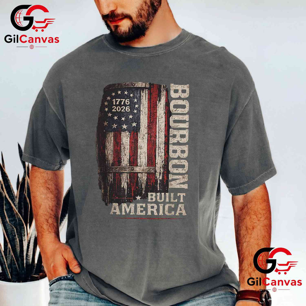 Vintage Built America Patriotic Whiskey 250 Years Anniversary Unisex T-Shirt