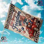Vintage Red Truck 250th Garden Flag American Semiquincentennial Yard Banner