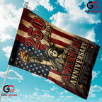 Vintage Statue Of Liberty 250th Garden Flag Semiquincentennial Yard Decor Sign