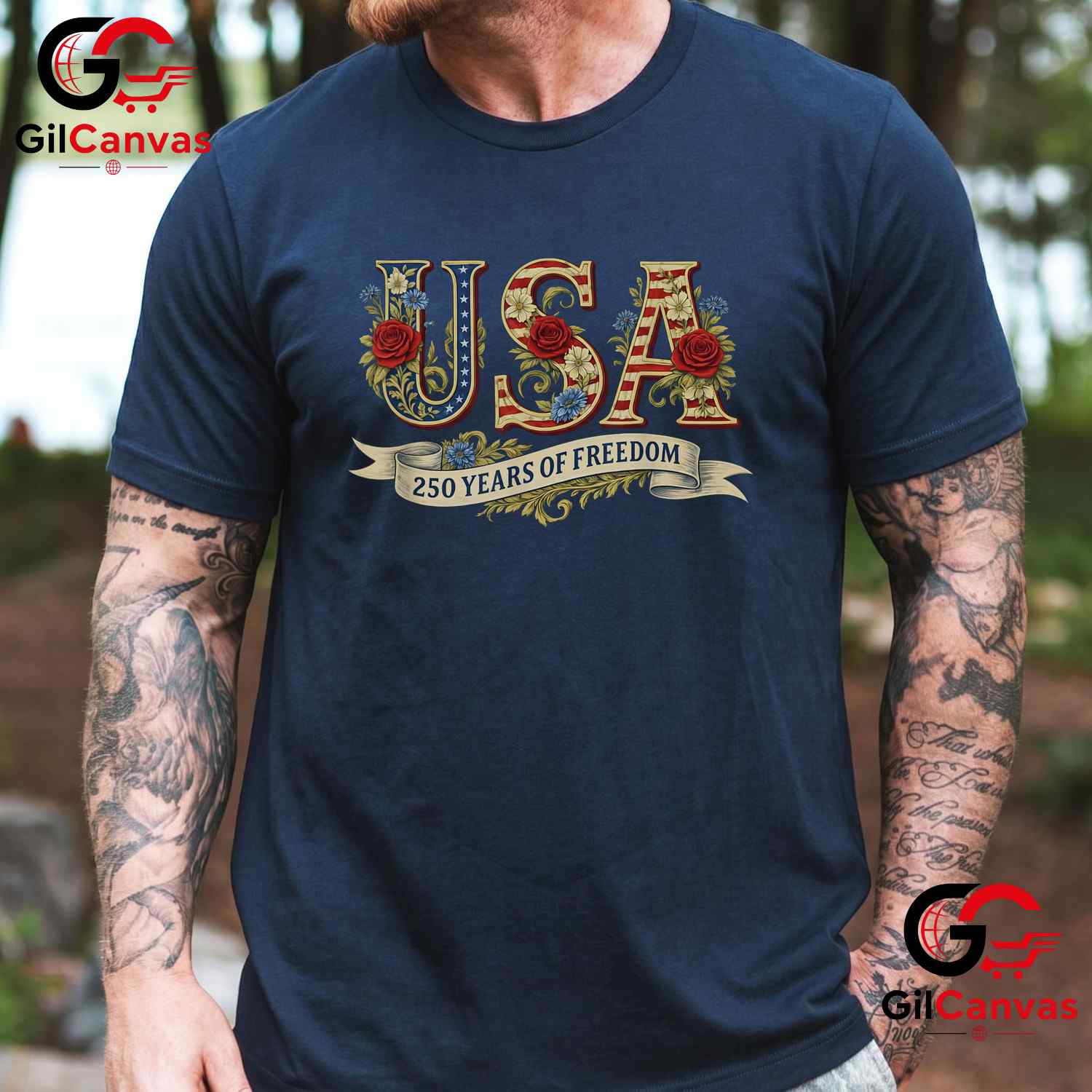 Vintage USA America 250 Years 1776-2026 250th Birthday Unisex Adult Graphic T-Shirt