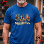 Vintage USA America 250 Years 1776-2026 250th Birthday Unisex Adult Graphic T-Shirt