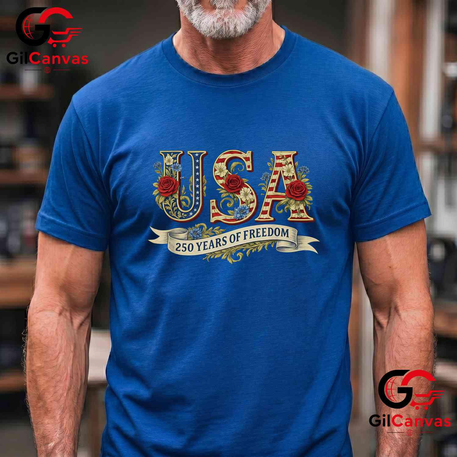 Vintage USA America 250 Years 1776-2026 250th Birthday Unisex Adult Graphic T-Shirt
