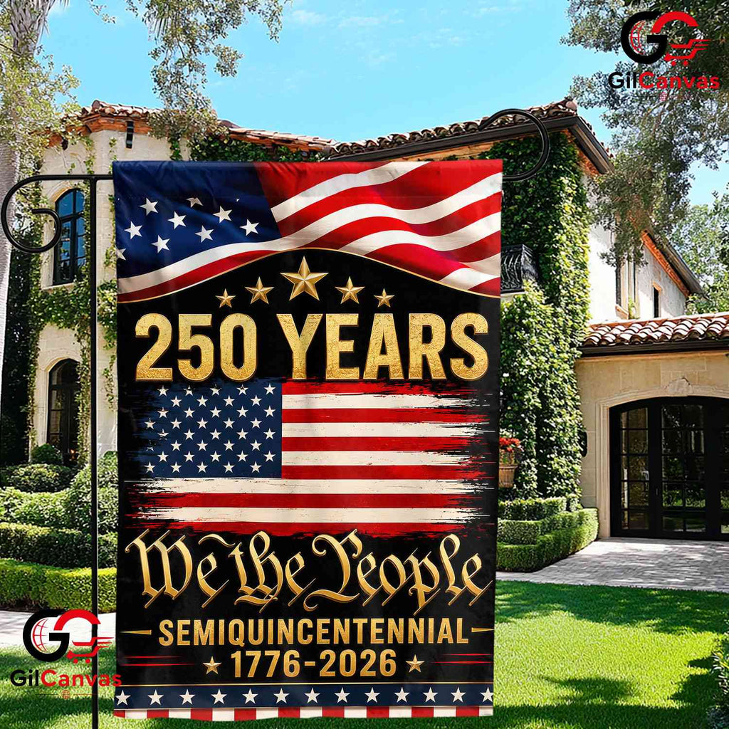 We The People 250th Anniversary Garden Flag Vintage 1776-2026 Yard Banner Sign