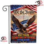 We The People Vintage Constitution Eagle 250 Years Semiquincentennial Garden Flag