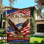 We The People Vintage Constitution Eagle 250 Years Semiquincentennial Garden Flag