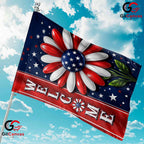 Welcome Patriotic Flower 250th Garden Flag Semiquincentennial Yard Decor Banner